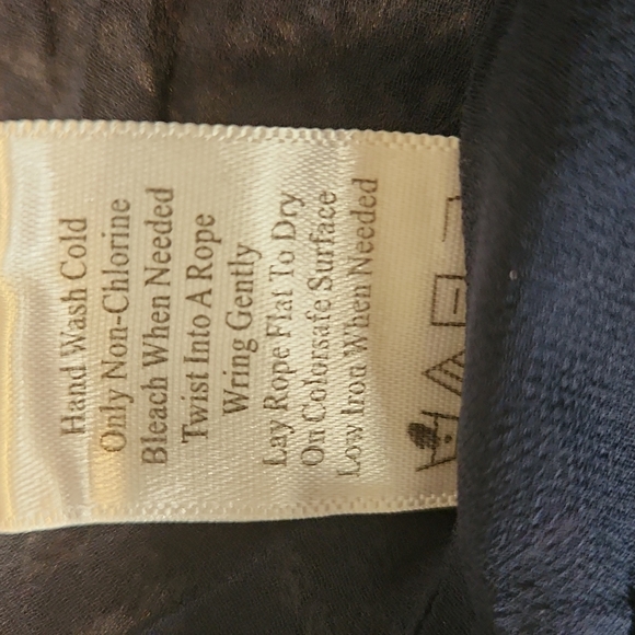 Coldwater Creek 2X (20W-22W) button front lace neckline lined long angled sleeve - Picture 7 of 9